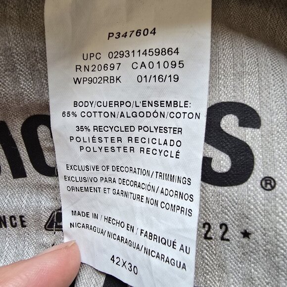 Dickies Pants Mens Size 42x30 Black Regular Taper Workwear Utility NWOT - Picture 9 of 10